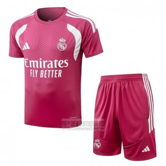 Chandal del Real Madrid Manga Corta 2026-2027 Rosa - Pantalon Corto