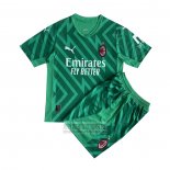Camiseta De Futbol AC Milan Portero Nino 2023-2024 Verde