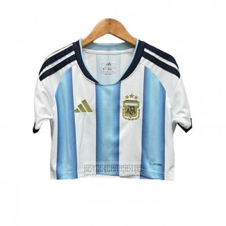 Camiseta De Futbol Argentina Primera Mujer Corta 2026