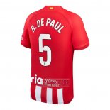 Camiseta De Futbol Atletico Madrid Jugador R.De Paul Primera 2023-2024