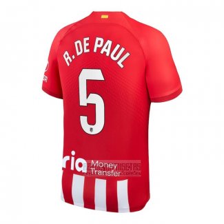 Camiseta De Futbol Atletico Madrid Jugador R.De Paul Primera 2023-2024