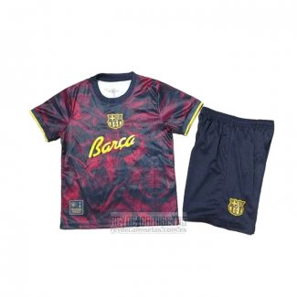Camiseta De Futbol Barcelona Special Nino 2026-2027 Negro Rojo