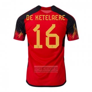 Camiseta De Futbol Belgica Jugador De Ketelaere Primera 2022