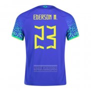 Camiseta De Futbol Brasil Jugador Ederson M. Segunda 2022