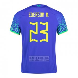 Camiseta De Futbol Brasil Jugador Ederson M. Segunda 2022