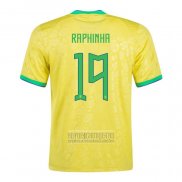 Camiseta De Futbol Brasil Jugador Raphinha Primera 2022