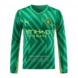 Camiseta De Futbol Manchester City Portero Manga Larga 2023-2024 Verde