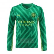 Camiseta De Futbol Manchester City Portero Manga Larga 2023-2024 Verde