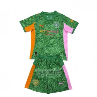Camiseta De Futbol Manchester City Portero Nino 2025-2026 Verde