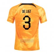 Camiseta De Futbol Paises Bajos Jugador De Ligt Primera 2022