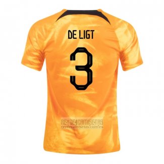 Camiseta De Futbol Paises Bajos Jugador De Ligt Primera 2022