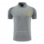 Camiseta De Futbol Polo del Liverpool 2022-2023 Gris