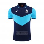 Camiseta De Futbol Polo del Olympique Marsella 2022-2023 Azul Marino