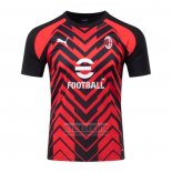 Camiseta De Futbol Pre Partido del AC Milan 2023 Rojo
