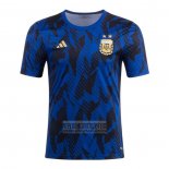 Camiseta De Futbol Pre Partido del Argentina 2022 Azul