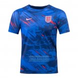 Camiseta De Futbol Pre Partido del Inglaterra 2022 Azul