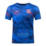 Camiseta De Futbol Pre Partido del Inglaterra 2022 Azul