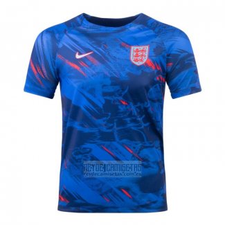 Camiseta De Futbol Pre Partido del Inglaterra 2022 Azul