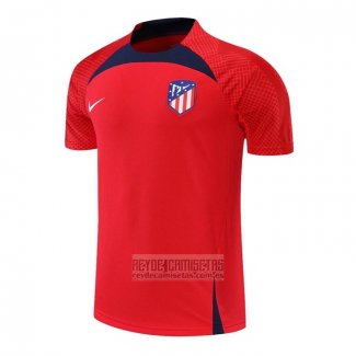 Camiseta De Futbol de Entrenamiento Atletico Madrid 2022-2023 Rojo