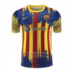 Camiseta De Futbol de Entrenamiento Barcelona 2023-2024 Amarillo y Azul