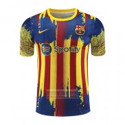 Camiseta De Futbol de Entrenamiento Barcelona 2023-2024 Amarillo y Azul