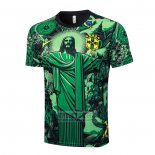 Camiseta De Futbol de Entrenamiento Brasil Jesus 2024-2025 Verde