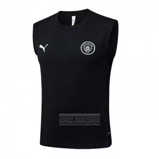 Camiseta De Futbol de Entrenamiento Manchester City Sin Mangas 2025-2026 Negro