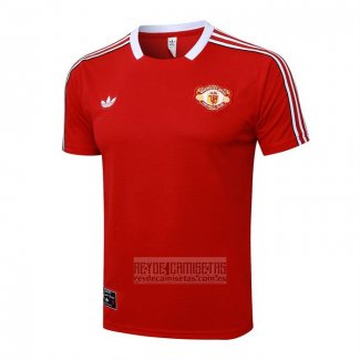 Camiseta De Futbol de Entrenamiento Manchester United 2025-2026 Rojo