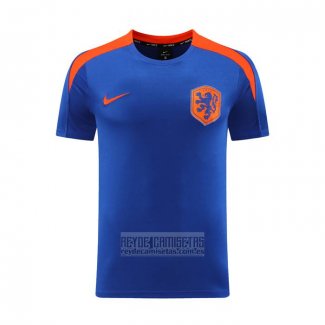Camiseta De Futbol de Entrenamiento Paises Bajos 2024-2025 Azul