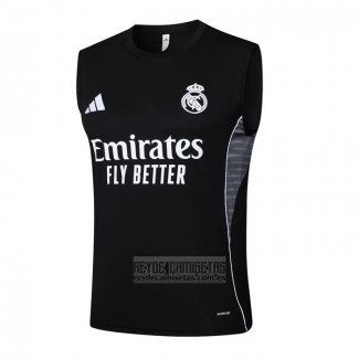 Camiseta De Futbol de Entrenamiento Real Madrid Sin Mangas 2025-2026 Negro