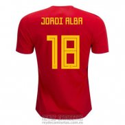 Camiseta de Futbol Espana Jugador Jordi Alba Primera 2018