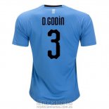 Camiseta de Futbol Uruguay Jugador D.godin Primera 2018