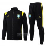 Chandal de Chaqueta del Brasil 2026-2027 Negro Amarillo