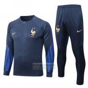 Chandal de Chaqueta del Francia 2022-2023 Azul Oscuro