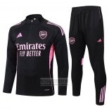 Chandal de Sudadera del Arsenal 2025-2026 Negro Rosa