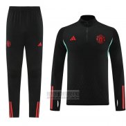 Chandal de Sudadera del Manchester United 2023-2024 Negro