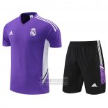 Chandal del Real Madrid Manga Corta 2022-2023 Purpura - Pantalon Corto