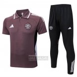 Conjunto Polo del Manchester United 2025-2026 Marron