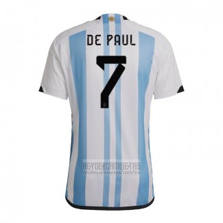 Camiseta De Futbol Argentina Jugador De Paul Primera 2022