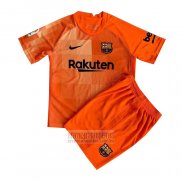 Camiseta De Futbol Barcelona Portero Nino 2021-2022 Naranja