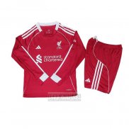 Camiseta De Futbol Liverpool Primera Manga Larga Nino 2025-2026