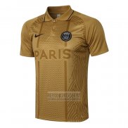 Camiseta De Futbol Polo del Paris Saint-Germain 2021-2022 Oro