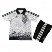 Camiseta De Futbol Real Madrid Dragon Nino 2025-2026 Gris