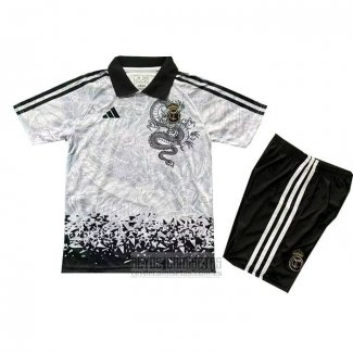 Camiseta De Futbol Real Madrid Dragon Nino 2025-2026 Gris
