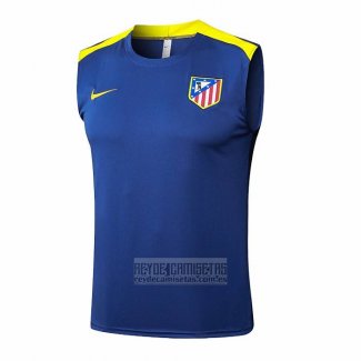 Camiseta De Futbol de Entrenamiento Atletico Madrid Sin Mangas 2025-2026 Azul