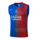 Camiseta De Futbol de Entrenamiento Paris Saint-Germain Sin Mangas 2025-2026 Azul Rojo