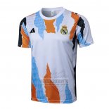 Camiseta De Futbol de Entrenamiento Real Madrid 2024-2025 Blanco y Amarillo