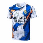 Camiseta De Futbol de Entrenamiento Real Madrid 2025-2026 Blanco Azul