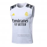 Camiseta De Futbol de Entrenamiento Real Madrid Sin Mangas 2025-2026 Blanco