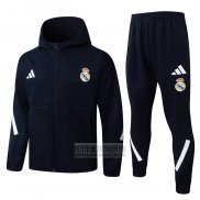 Chandal con Capucha del Real Madrid 2025-2026 Negro